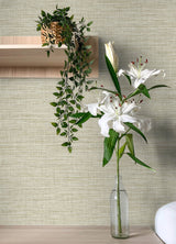 Exhale Light Yellow Faux Grasscloth Textured Wallpaper - A-Street Prints 4143-26463
