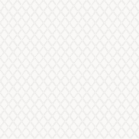 Trevor White Leaf Trellis Wallpaper in White by A-Street Prints - MD34001