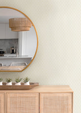 Trevor Khaki Leaf Trellis Wallpaper by A-Street Prints - Farmhouse Botanical Non Woven Unpasted Wallpaper 20.9-in x 33-ft - MD34002