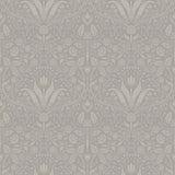 Mara Grey Tulip Ogee Wallpaper with Botanical Scandinavian Motif - A-Street Prints 4143-34008