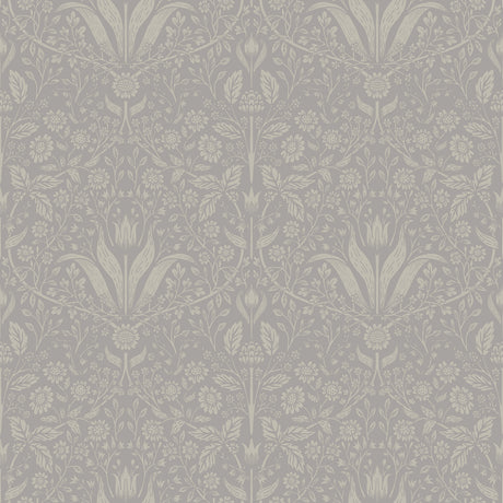 Mara Grey Tulip Ogee Wallpaper by A-Street Prints - MD34008