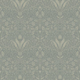 Mara Green Tulip Ogee Wallpaper with Scandinavian Botanical Pattern - A-Street Prints 4143-34009