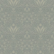 Mara Green Tulip Ogee Wallpaper by A-Street Prints featuring sage botanical floral tulip and daisy pattern on a rich green background