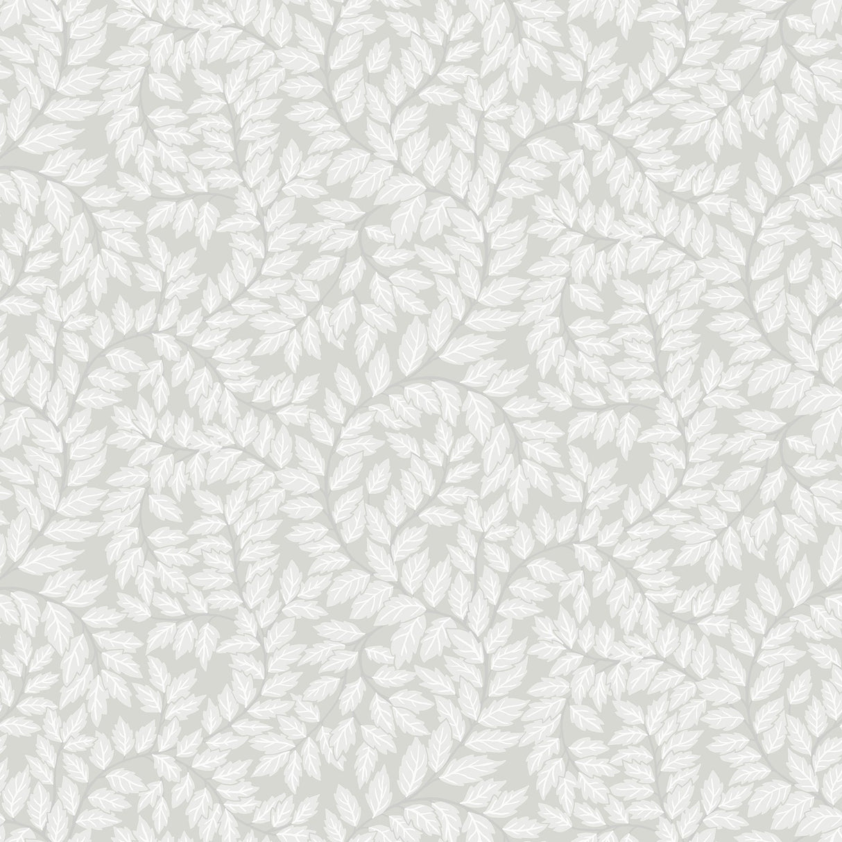 Lindlöv Grey Leafy Vines Wallpaper with Scandinavian Botanical Vine Motif - A-Street Prints 4143-34016