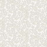 Lindlö v Light Grey Leafy Vines Wallpaper with Botanical Scandinavian Motif - A-Street Prints 4143-34017