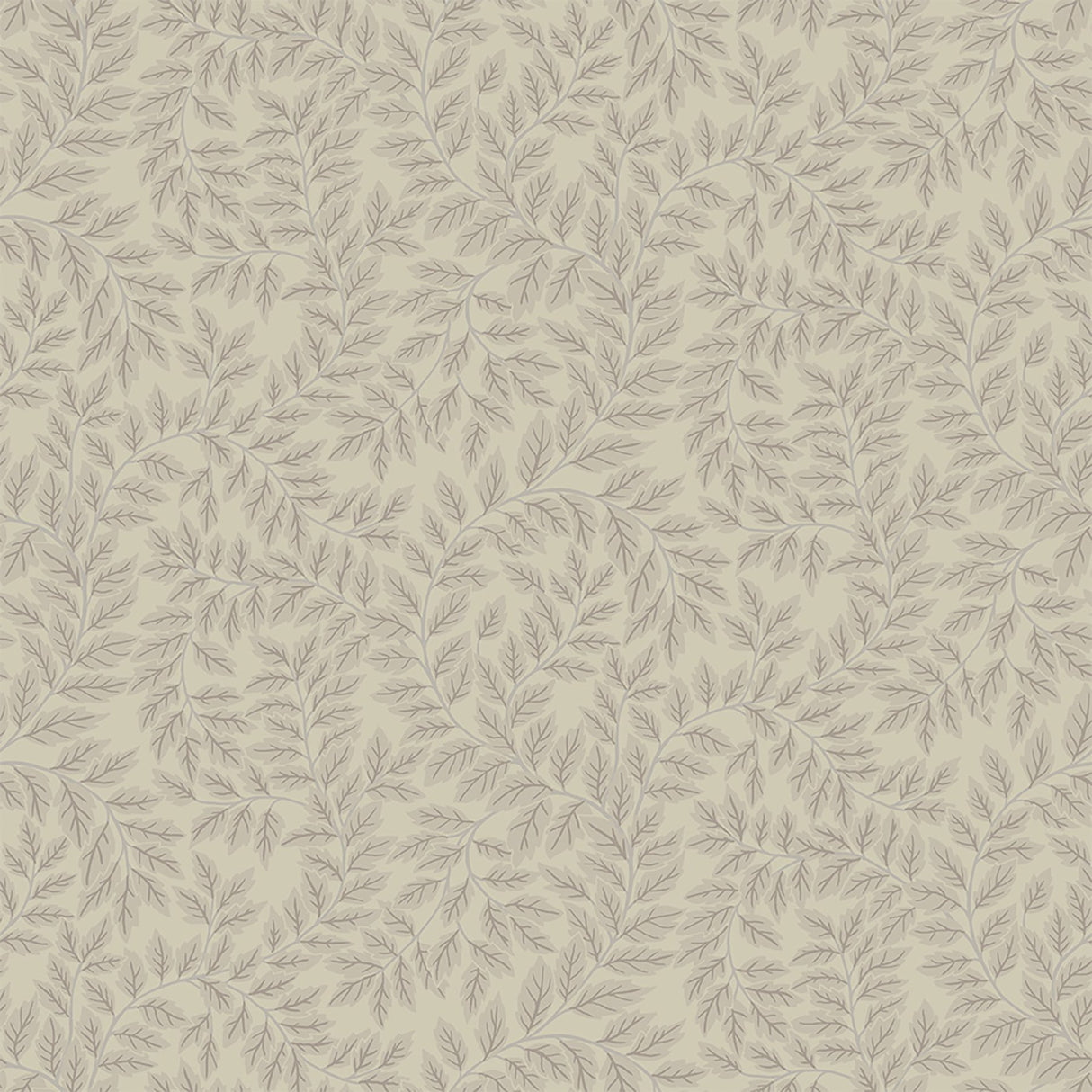 Lindlöv Taupe Leafy Vines Wallpaper with Scandinavian Botanical Pattern - A-Street Prints 4143-34018