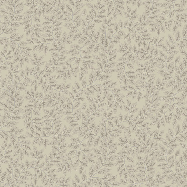 Lindlöv Taupe Leafy Vines Wallpaper with Scandinavian Botanical Pattern - A-Street Prints 4143-34018