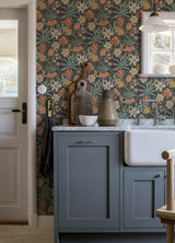 Cecilia Black Tulip and Daffodil Whimsical Botanical Floral Unpasted Non Woven Wallpaper by A-Street Prints Botanica Collection - MD34031