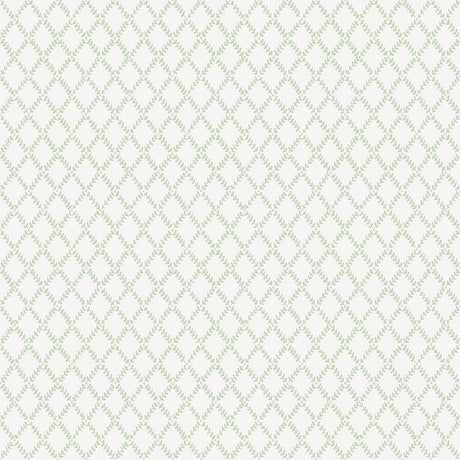 Trevor Sage Leaf Trellis Wallpaper in Sage Green by A-Street Prints - MD34036
