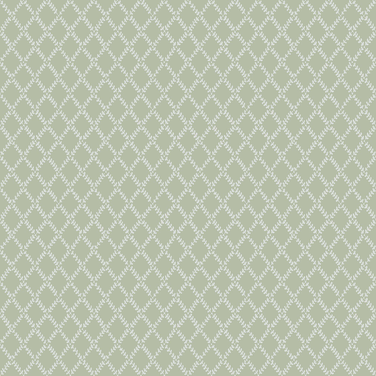 Trevor Moss Leaf Trellis Green Wallpaper with Botanical Leafy Lattice Motif - A-Street Prints 4143-34037