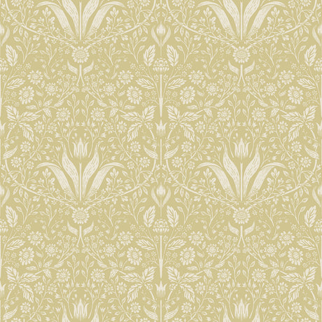 Mara Yellow Tulip Ogee Wallpaper by A-Street Prints - MD34038