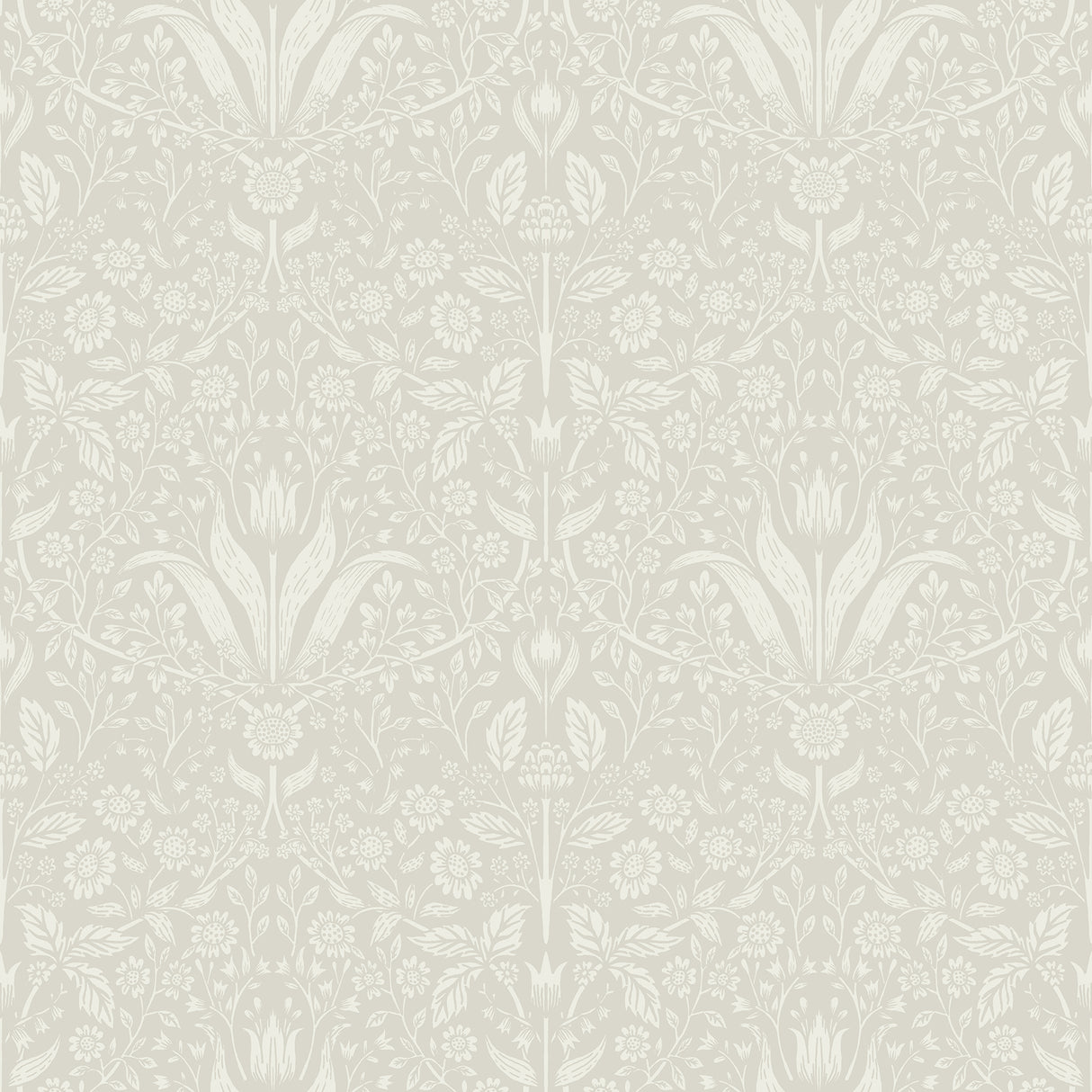 Mara Beige Tulip Ogee Wallpaper by A-Street Prints - MD34039