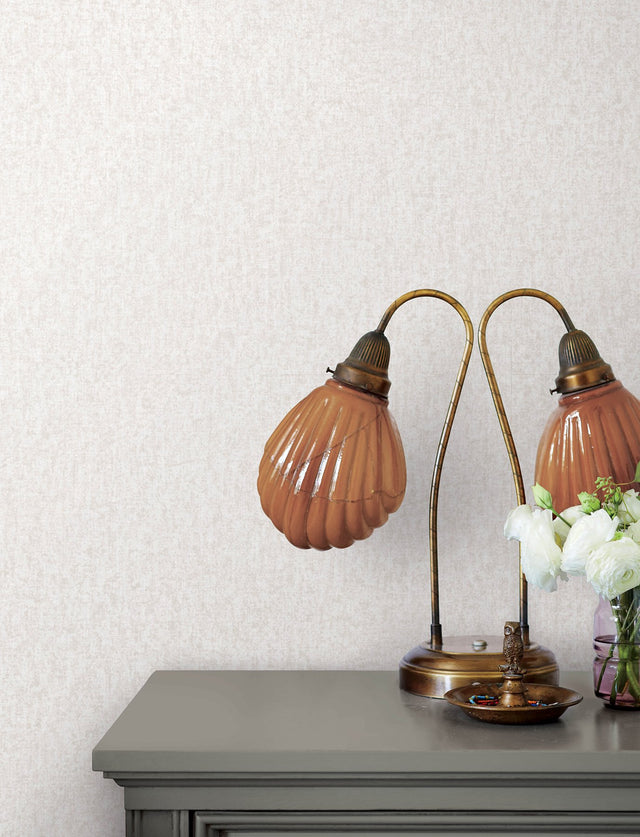 Halliday Lavender Faux Linen Wallpaper with Modern Fabric Texture - Advantage 4144-9108