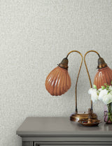 Halliday Light Grey Faux Linen Wallpaper with Metallic Raised Ink Texture - Advantage 4144-9111