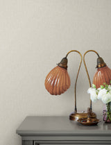 Halliday Pearl Faux Linen Wallpaper with Metallic Textured Fabric Pattern - Advantage 4144-9112