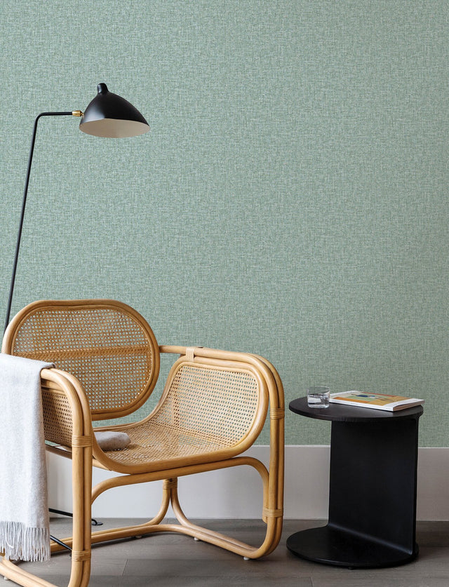Larimore Light Blue Faux Fabric Wallpaper with Metallic Textured Fabric Effect - Advantage 4144-9115