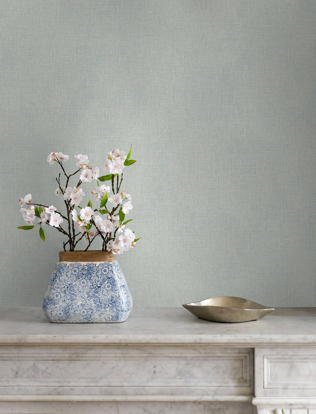 Glenburn Light Grey Woven Shimmer Wallpaper with Metallic Fabric Texture - Advantage 4144-9118
