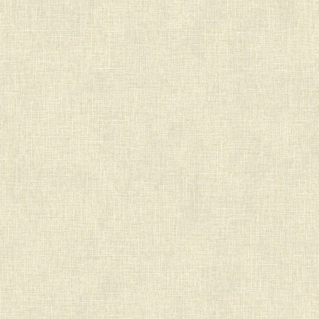 Buxton Cream Faux Weave Wallpaper with Metallic Textured Fabric Texture - Advantage 4144-9119