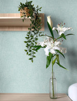 Buxton Light Blue Faux Weave Wallpaper with Metallic Textured Fabric Look - Advantage 4144-9122