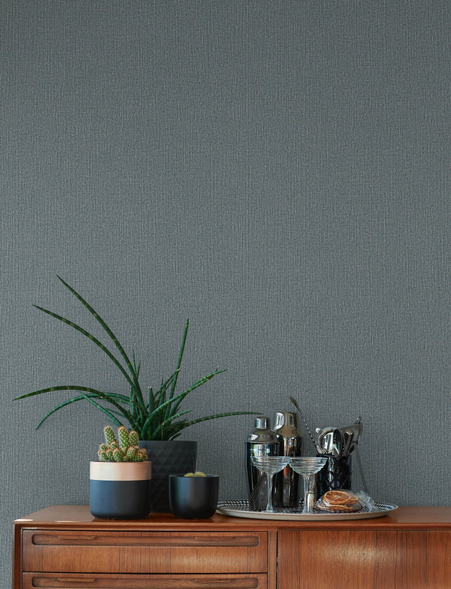 Hatton Blue Faux Tweed Wallpaper with Modern Fabric Texture - Advantage 4144-9128
