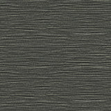 Hazen Black Shimmer Stripe Wallpaper with Faux Grasscloth Texture - Advantage 4144-9132