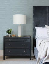 Hazen Sky Blue Shimmer Stripe Wallpaper with Faux Grasscloth Modern Pattern - Advantage 4144-9135