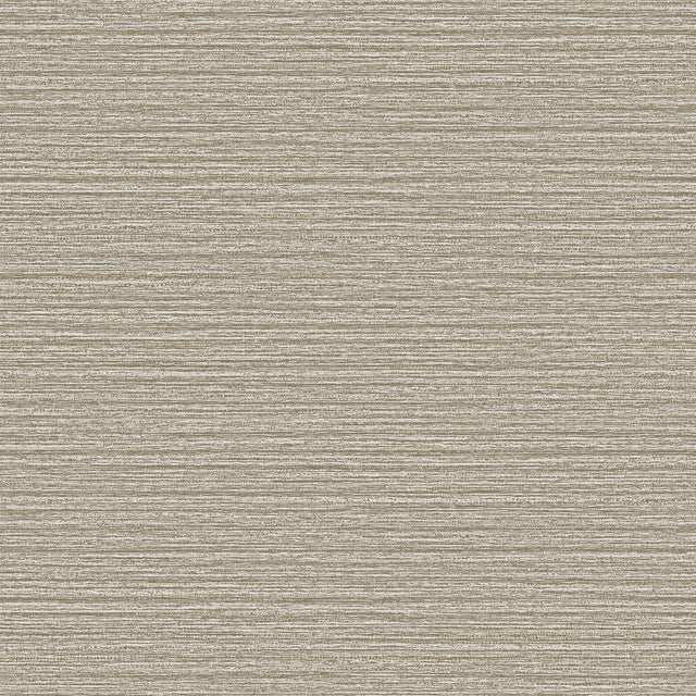 Hazen Light Brown Shimmer Stripe Wallpaper with Faux Grasscloth Texture - Advantage 4144-9140
