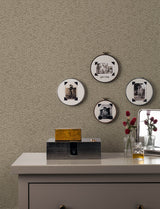 Surrey Chestnut Basketweave Wallpaper with Faux Grasscloth Texture - Advantage 4144-9159