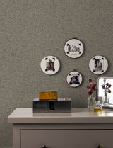 Surrey Chocolate Basketweave Wallpaper with Faux Grasscloth Texture - Advantage 4144-9160
