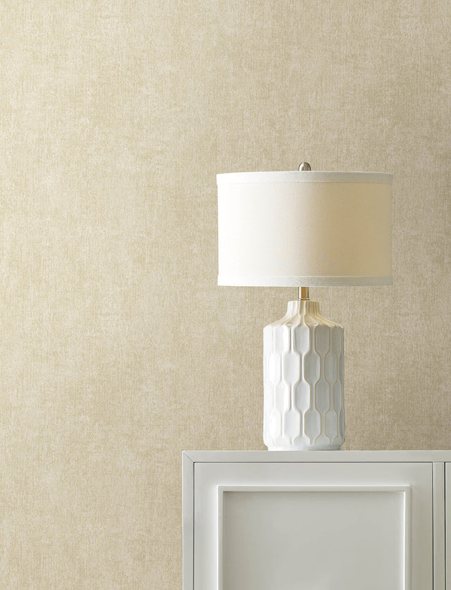 Edmore Taupe Faux Suede Wallpaper with Metallic Textured Fabric Texture - Advantage 4144-9166
