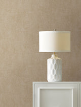 Edmore Light Brown Faux Suede Wallpaper with Modern Fabric Texture, Metallic Accents - Advantage 4144-9167