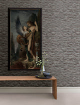Hazen Chocolate Striated Wallpaper with Abstract Distressed Texture, Masculine Style - Advantage 4144-9170
