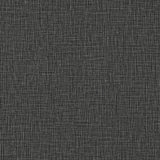 Eagen Black Linen Weave Wallpaper with Metallic Textured Faux Fabric Pattern - Advantage 4144-9172