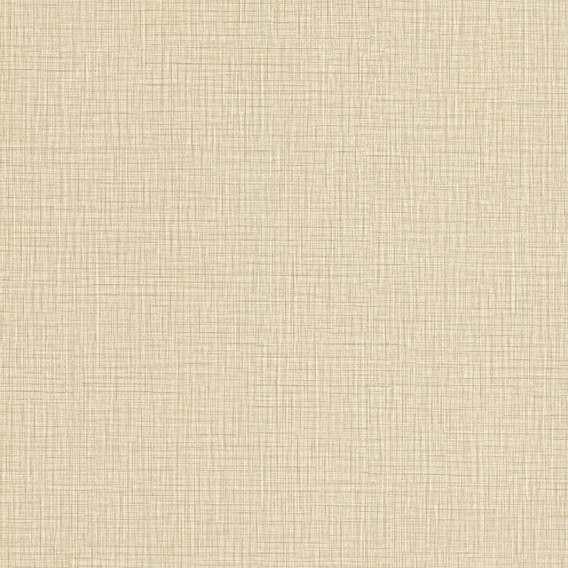 Eagen Neutral Linen Weave Wallpaper with Metallic Textured Fabric Pattern - Brewster 4144-9173