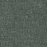 Eagen Sapphire Linen Weave Wallpaper with Metallic Textured Fabric Pattern - Brewster 4144-9176