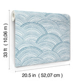 Encircle Indigo Geometric Wallpaper with Bohemian Graphics Pattern - A-Street Prints 4146-27200