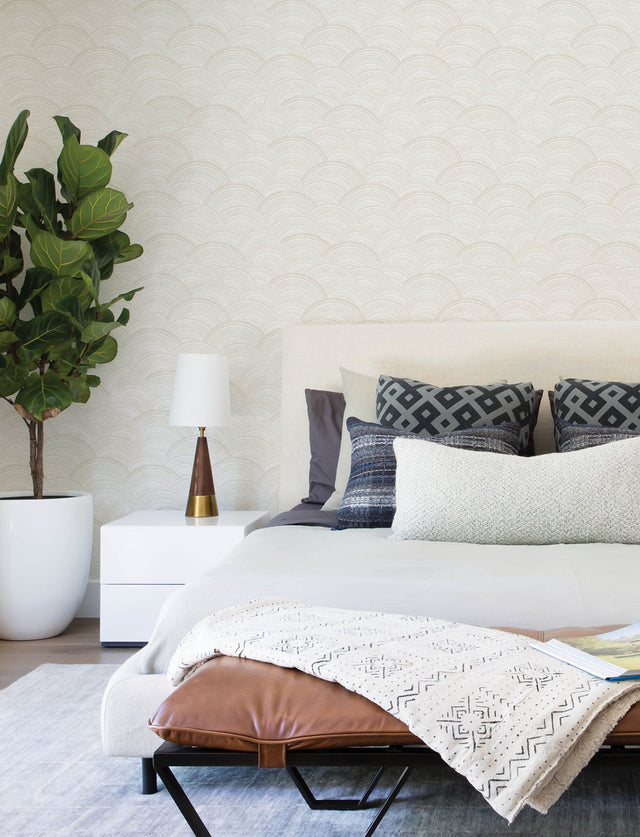 Encircle Dove Geometric Wallpaper with Bohemian Graphics Pattern - A-Street Prints 4146-27201
