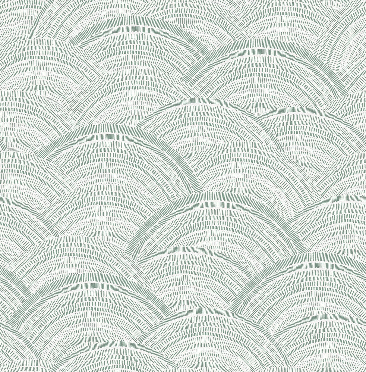 Encircle Sea Green Geometric Wallpaper with Bohemian Graphic Arch Motif - Brewster 4146-27202