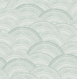 Encircle Sea Green Geometric Wallpaper with Bohemian Graphic Arch Motif - Brewster 4146-27202
