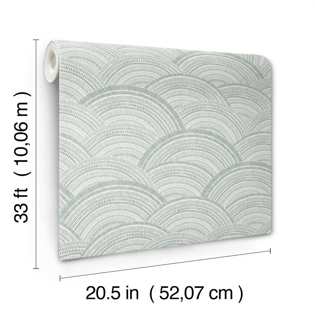 Encircle Sea Green Geometric Wallpaper with Bohemian Graphic Arch Motif - Brewster 4146-27202