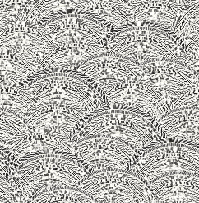 Encircle Black Geometric Wallpaper with Bohemian Graphics Pattern - A-Street Prints 4146-27203
