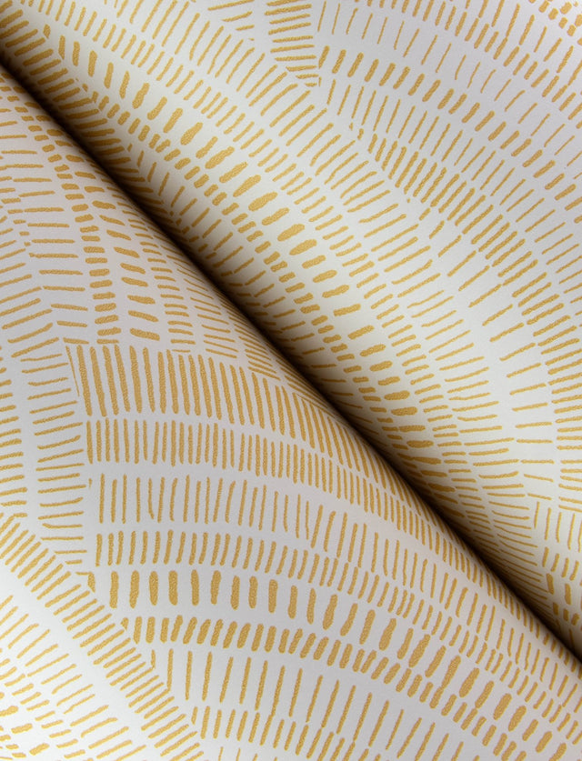 Encircle Yellow Geometric Wallpaper with Bohemian Graphics Pattern - Brewster 4146-27204
