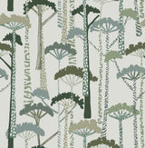 Unify Green Forest Wallpaper with Botanical Trees Motif - A-Street Prints 4146-27205