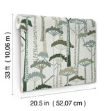 Unify Green Forest Wallpaper with Botanical Trees Motif - A-Street Prints 4146-27205