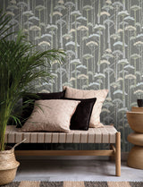 Unify Aqua Forest Wallpaper with Botanical Trees Motif, Bohemian Style - A-Street Prints 4146-27206