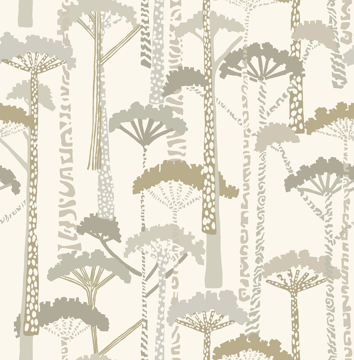 Unify Metallic Forest Wallpaper with Metallic Trees Motif - A-Street Prints 4146-27207