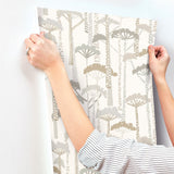 Unify Metallic Forest Wallpaper with Metallic Trees Motif - A-Street Prints 4146-27207