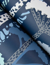 Unify Indigo Forest Wallpaper with Botanical Trees Motif, Bohemian Style - Brewster 4146-27208