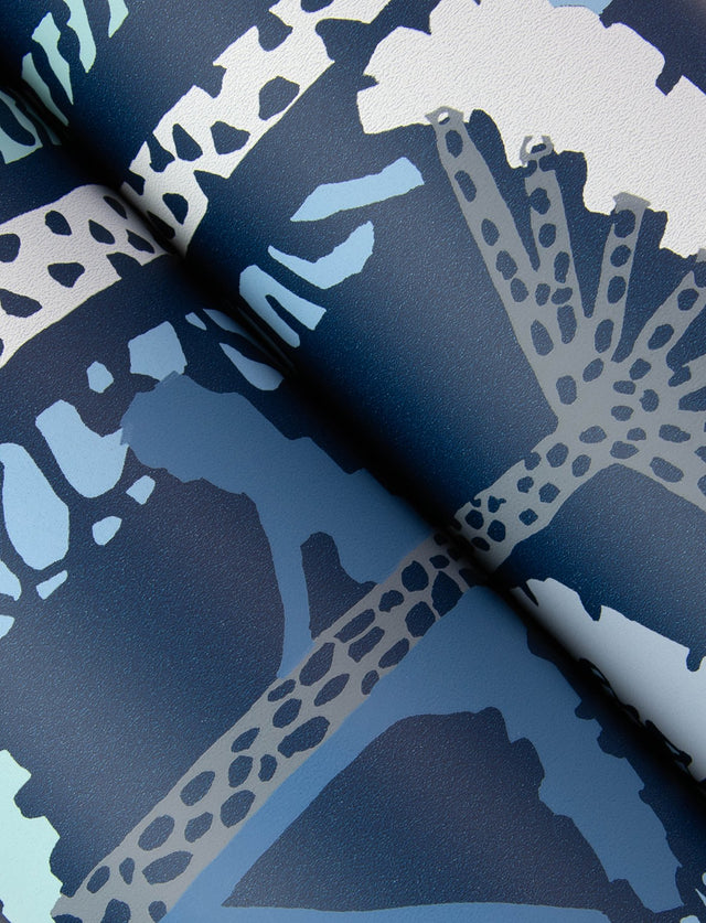 Unify Indigo Forest Wallpaper with Botanical Trees Motif, Bohemian Style - Brewster 4146-27208