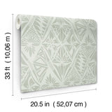 Urbane Sage Diamonds Wallpaper with Global Geometric Motif - A-Street Prints 4146-27209